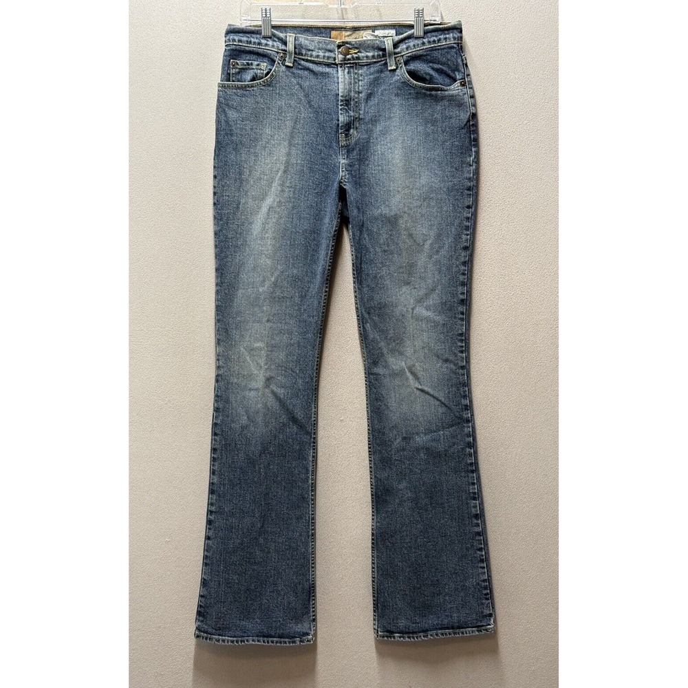 Old Navy Jeans Women's Sz 10 Long Boot Cut Just Below Waist Stretch Blue Denim